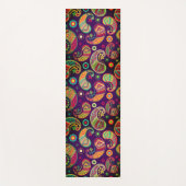 Fun Paisley Farbenfrohe Blüte Bohemisch Yogamatte (Vorderseite)