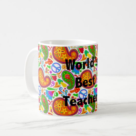 Fun Paisley Gemustert Kaffeetasse (Vorderseite Links)