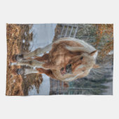 Fun Palomino Paint Ranch Pferd Tierliebhaber Foto Handtuch (Horizontal)