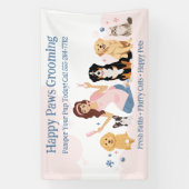 Fun Pampered Pet Dog Groomer Professional Stylist  Banner (Vertikal)