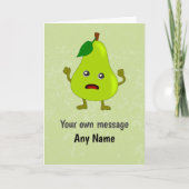 Fun Panicking Birne - Keine Stress Geburtstag / Ok Karte (Vorderseite)