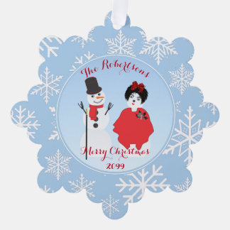 Fun Paper Ornament Card von Snowman Family