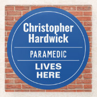 Fun paramedic Wall Plaque Style Glass Untersetzer