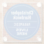 Fun paramedic Wall Plaque Style Glass Untersetzer (Rückseite)