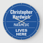Fun paramedic Wall Plaque Style Große Wanduhr (Vorderseite)