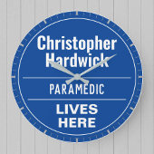 Fun paramedic Wall Plaque Style Große Wanduhr