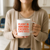 Fun Parents Tasse; Fluent in Hausaufgaben Ausreden Kaffeetasse