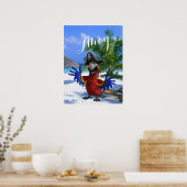 Fun Parrot Pirate Adventure Poster (Küche)