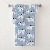 Fun Parson Jack Russell Terrier Dog Blue Badhandtuch Set (Insitu)