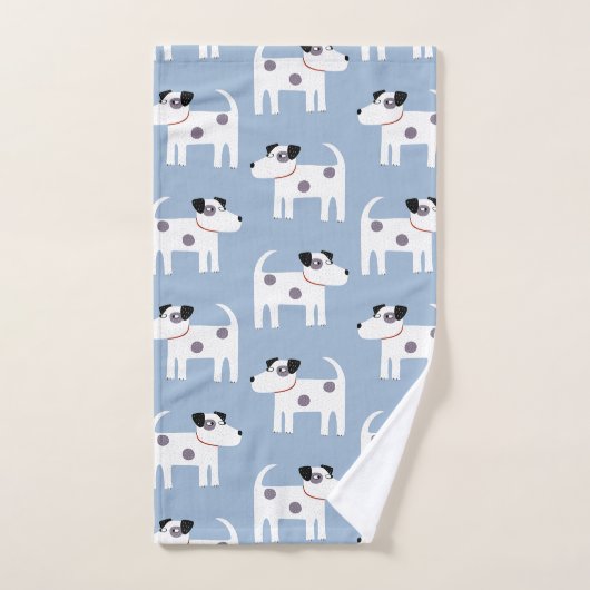 Fun Parson Jack Russell Terrier Dog Blue Badhandtuch Set (Handtuch)