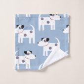 Fun Parson Jack Russell Terrier Dog Blue Badhandtuch Set (Waschlappen)