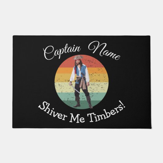 Fun Party Blue Pirate Doormat Fußmatte (Vorderseite)