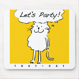 Fun Party Einladen mit Cartoon Cat Mousepad