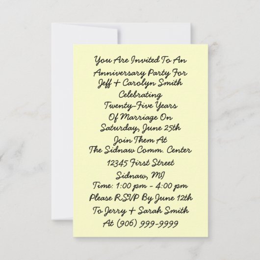 FUN ~ Party Einladung zum amerikanischen Gotischen (Rückseite)