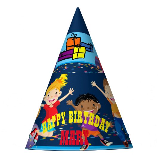 Fun Party Hat mit Name Partyhütchen (Vorderseite)