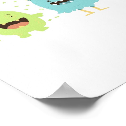 Fun Party Monster Poster (Ecke)