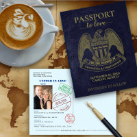 Fun Passport-Hochzeit in Urlaubsort Save the Date
