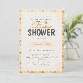 Fun Pastel Baby Dusche Einladung (Stehend Vorderseite)