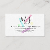 Fun Pastel Cake Decorator Hausgemachte Sprinklen Visitenkarte (Rückseite)