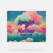 Fun Pastel Cotton Candy Clouds Acrylschild (Vorderseite)