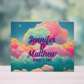 Fun Pastel Cotton Candy Clouds Acrylschild (Neutral)