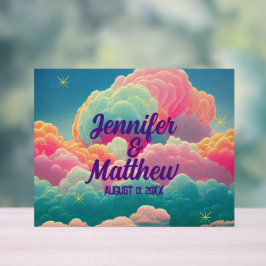 Fun Pastel Cotton Candy Clouds Acrylschild