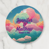 Fun Pastel Cotton Candy Clouds Geschenkanhänger (Vorderseite)