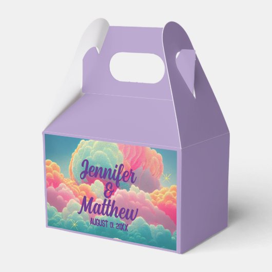 Fun Pastel Cotton Candy Clouds Geschenkschachtel (Vorderseite)