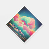 Fun Pastel Cotton Candy Clouds Serviette (Ecke)