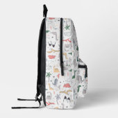 Fun Pastel Dinosaur Scene Pattern Bedruckter Rucksack (Links)