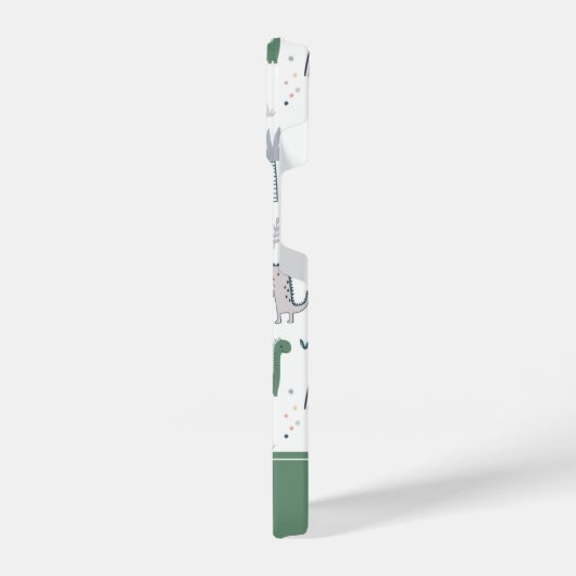 Fun Pastel Dinosaur Scene Pattern iPhone Hülle (Linke Seite)