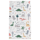 Fun Pastel Dinosaur Scene Pattern Kleine Geschenktüte (Vorderseite)