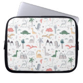Fun Pastel Dinosaur Scene Pattern Laptopschutzhülle (Vorderseite)