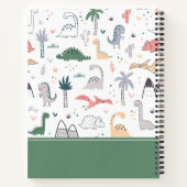 Fun Pastel Dinosaur Scene Pattern Notizblock (Rückseite)