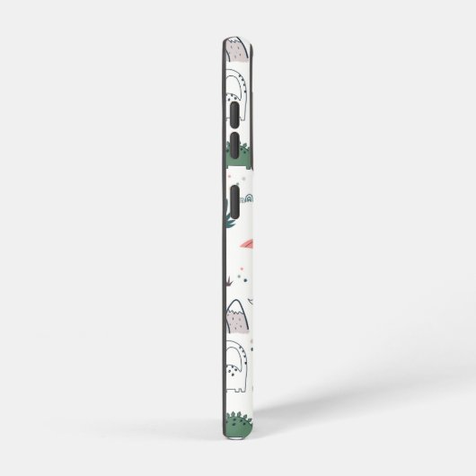 Fun Pastel Dinosaur Scene Pattern Samsung Galaxy Hülle (Rechte Seite)