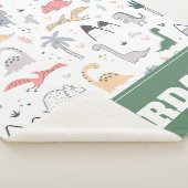Fun Pastel Dinosaur Scene Pattern Sherpadecke (3/4)