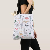 Fun Pastel Dinosaur Scene Pattern Tasche (Von Nahem)
