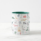 Fun Pastel Dinosaur Scene Pattern Tasse (Zentrum)