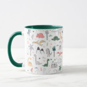Fun Pastel Dinosaur Scene Pattern Tasse (Links)