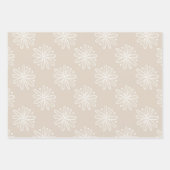 Fun Pastel Floral Modernes Blue Taupe Gelb Geschenkpapier Set (Vorderseite 2)