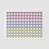 Fun Pastel Hearts Seidenpapier (Vorderseite)