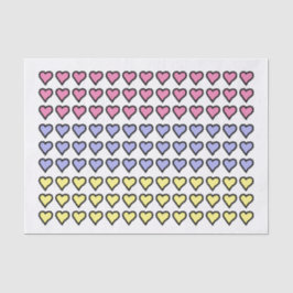 Fun Pastel Hearts Seidenpapier