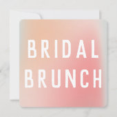 Fun Pastel Pink Mint Gradient Ombre Brautparty Einladung (Vorderseite)