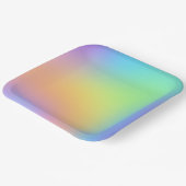 Fun Pastel Rainbow Gradient Pappteller (Gewinkelt)
