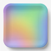Fun Pastel Rainbow Gradient Pappteller (Vorderseite)
