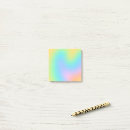 Fun Pastel Rainbow Gradient Postit Notes Post-it Klebezettel (Auf Schreibtisch)