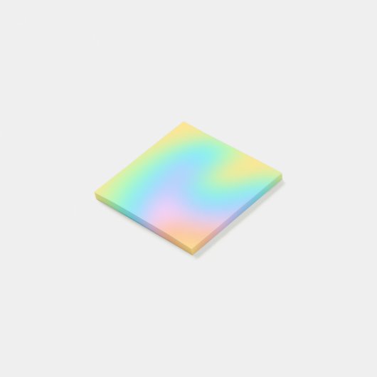Fun Pastel Rainbow Gradient Postit Notes Post-it Klebezettel (angewinkelt)
