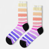 Fun Pastel Strip Design Socken (Linkes Detail)