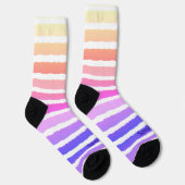 Fun Pastel Strip Design Socken (Rechts)