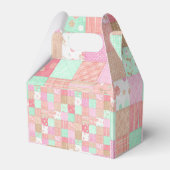 Fun Pastel Vintages Shabby Chic Patchwork Muster Geschenkschachtel (Rückseite)